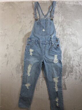 Show Me Your MuMu Alma Distressed Overalls Small